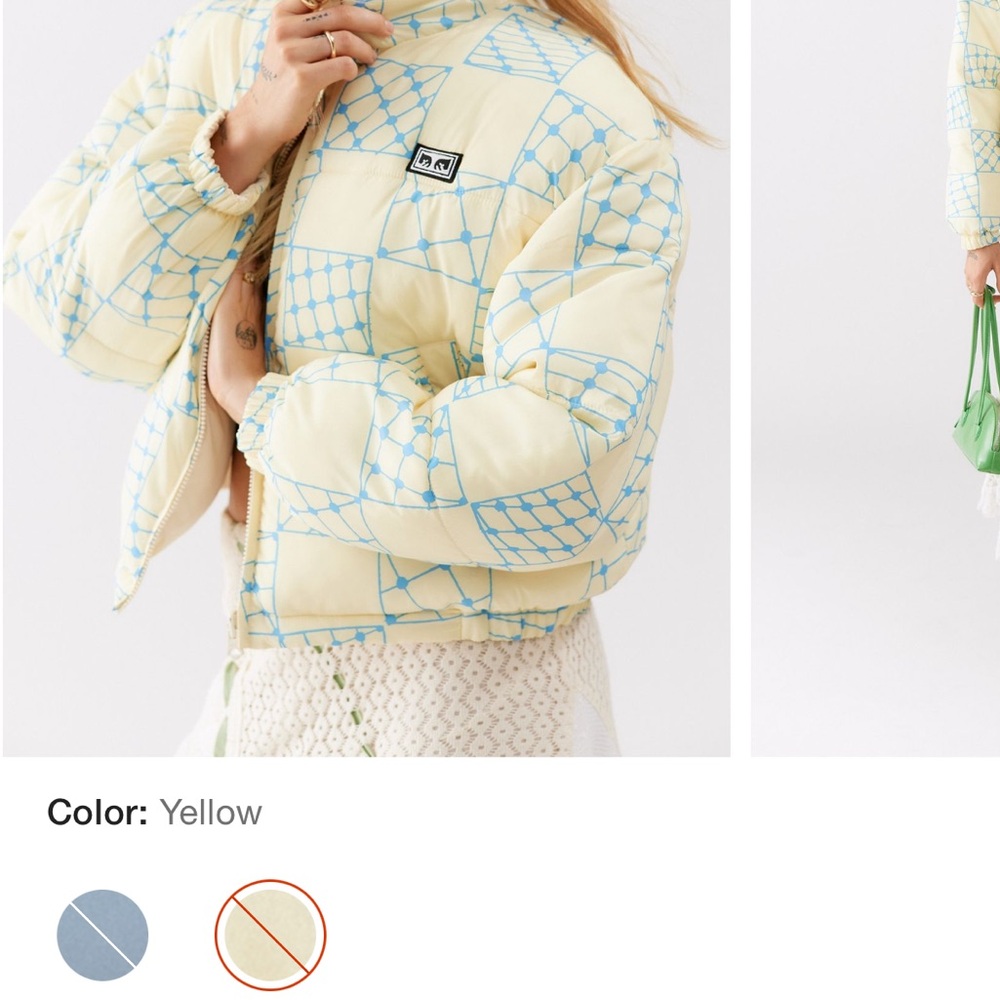 Obey rachel reversible puffer jacket RARE NWOT - Picture 3 of 11